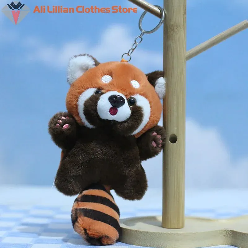 Cute Cartoon Red Panda Plush Toy Keychain Pendant - Soft Stuffed Animal Doll for Kids Backpack Decoration & Gifts thumbnail 5