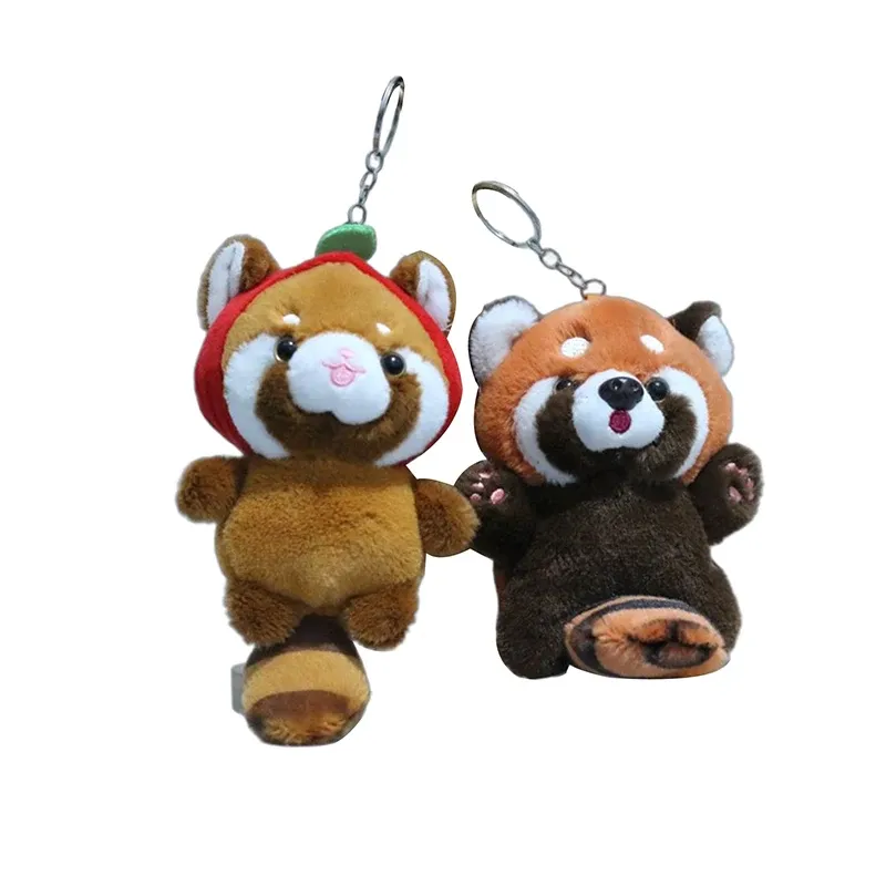 Cute Cartoon Red Panda Plush Toy Keychain Pendant - Soft Stuffed Animal Doll for Kids Backpack Decoration & Gifts showcase 6