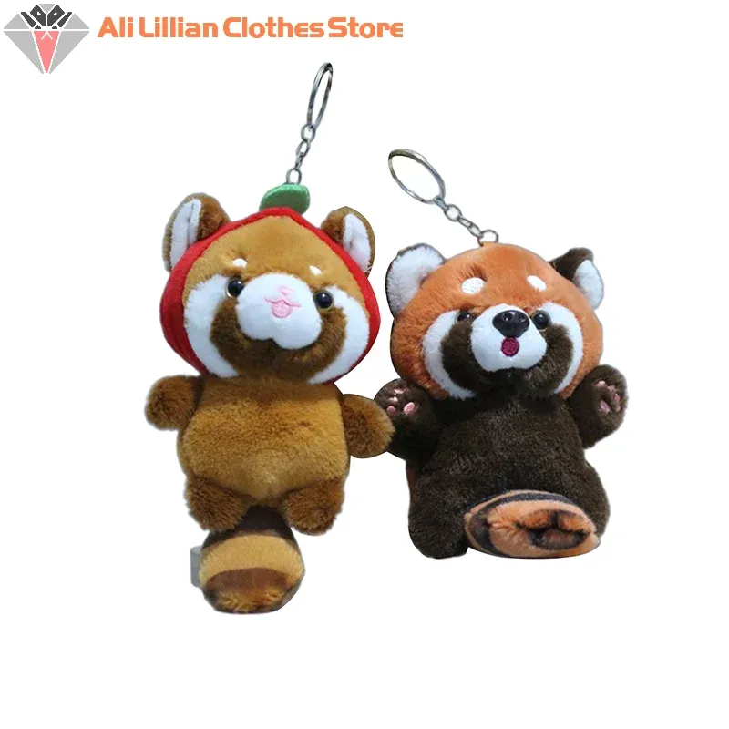 Cute Cartoon Red Panda Plush Toy Keychain Pendant - Soft Stuffed Animal Doll for Kids Backpack Decoration & Gifts thumbnail 6