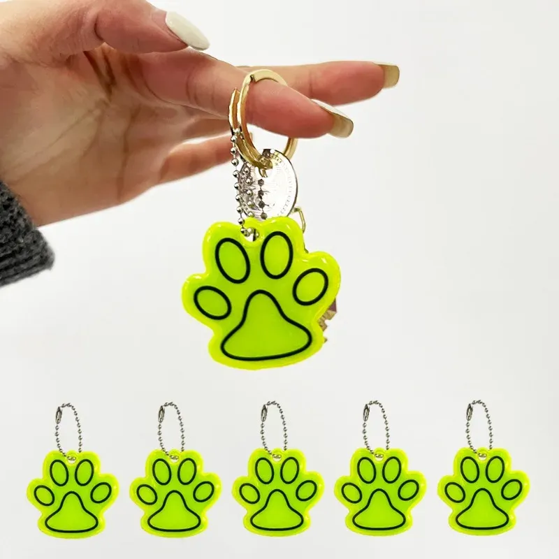 Cute Cat Paw Reflective Keychain for Kids & Adults - Double-Sided Night Safety Pendant for Backpacks, Bags, and Outdoor Activities thumbnail 6