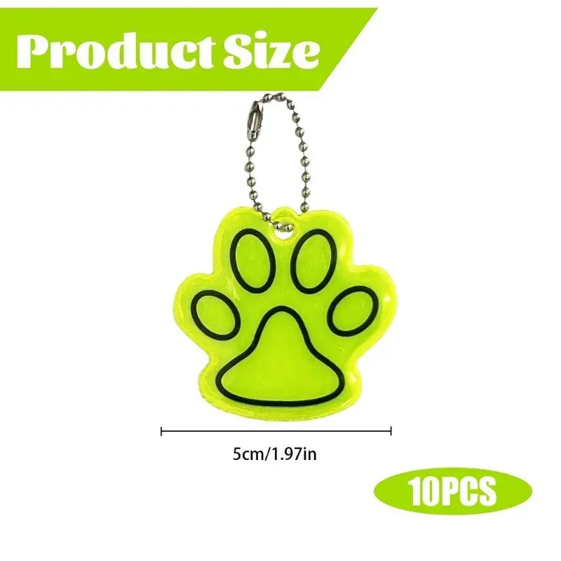 Cute Cat Paw Reflective Keychain for Kids & Adults - Double-Sided Night Safety Pendant for Backpacks, Bags, and Outdoor Activities showcase 9