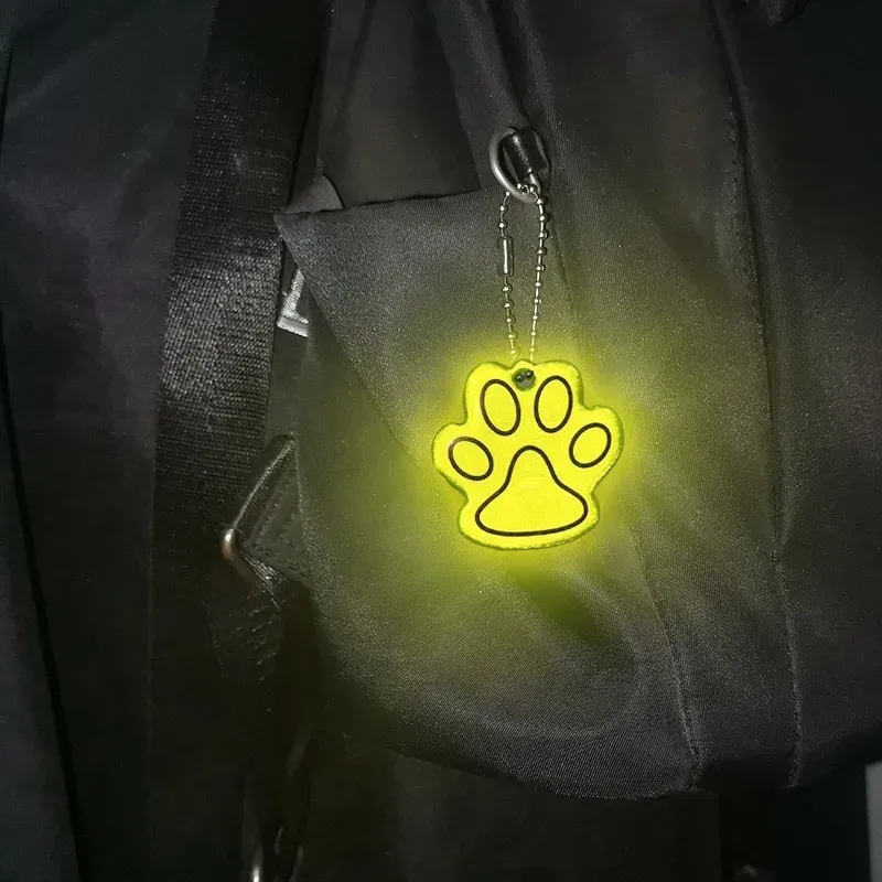 Cute Cat Paw Reflective Keychain for Kids & Adults - Double-Sided Night Safety Pendant for Backpacks, Bags, and Outdoor Activities showcase 7