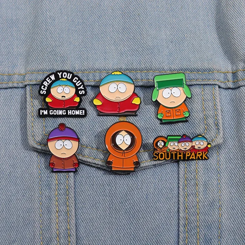 6PCS Cartoon Enamel Pins Set - Cute Metal Character Badges for Backpacks, Hats, Jewelry Gifts for Kids & Friends showcase 3