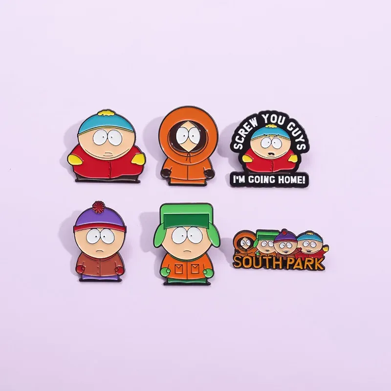 6PCS Cartoon Enamel Pins Set - Cute Metal Character Badges for Backpacks, Hats, Jewelry Gifts for Kids & Friends showcase 5