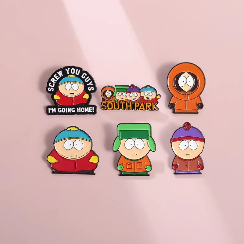 6PCS Cartoon Enamel Pins Set - Cute Metal Character Badges for Backpacks, Hats, Jewelry Gifts for Kids & Friends showcase 4