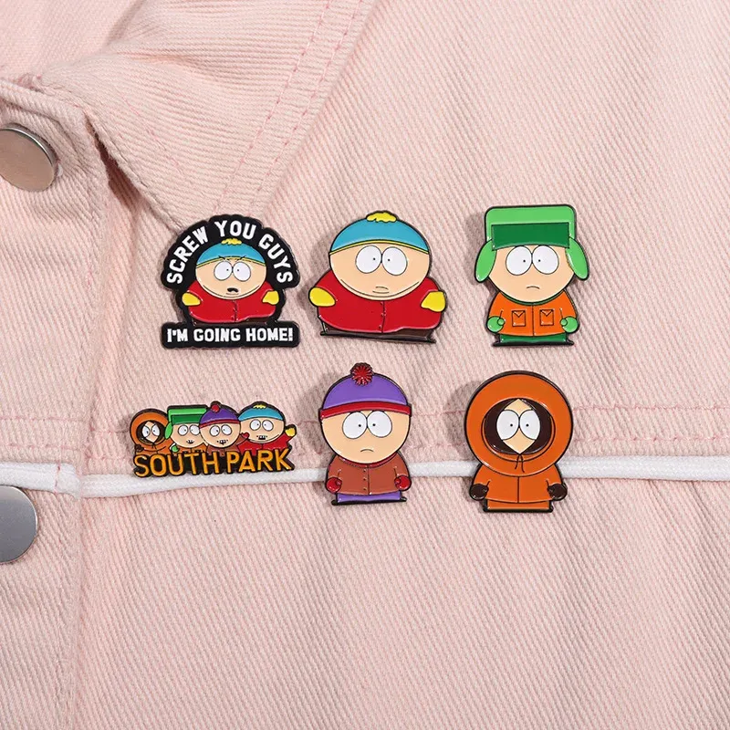 6PCS Cartoon Enamel Pins Set - Cute Metal Character Badges for Backpacks, Hats, Jewelry Gifts for Kids & Friends showcase 2