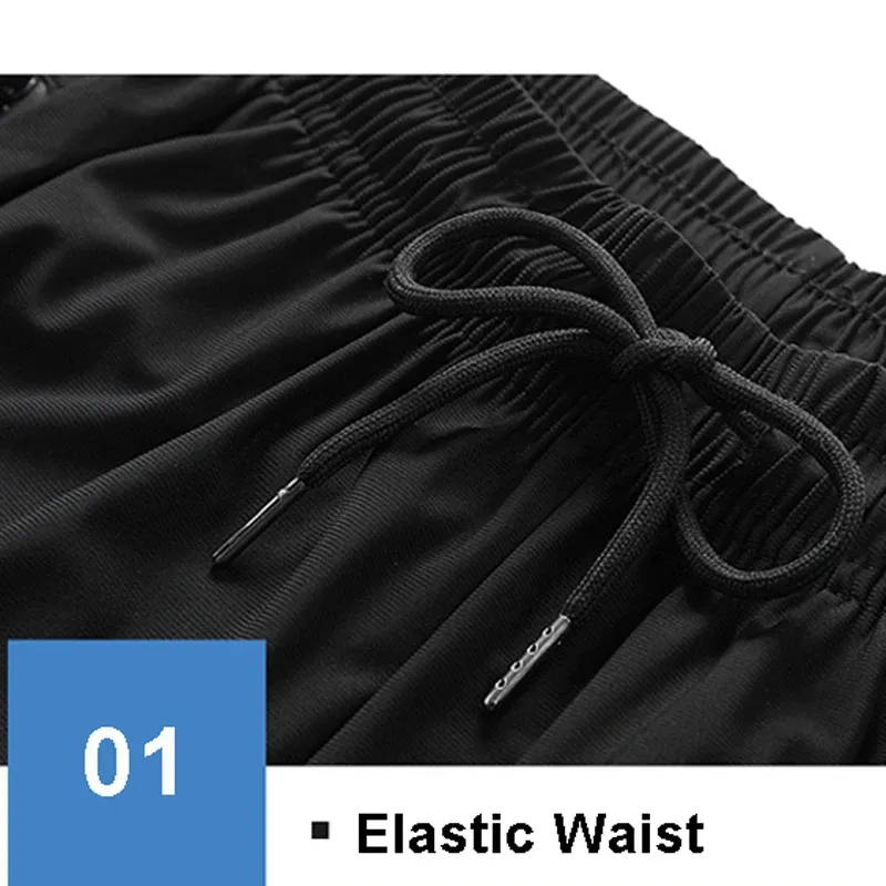 Men's Quick-Dry Running Shorts - Breathable Fitness Workout Gym Jogging Sports Pants with Zipper Pockets & Drawstring thumbnail 6