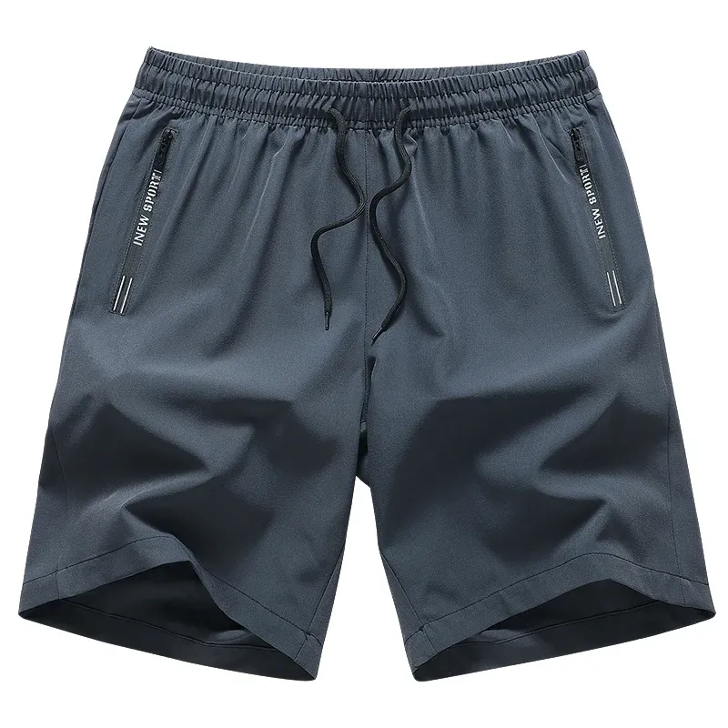 Men's Quick-Dry Running Shorts - Breathable Fitness Workout Gym Jogging Sports Pants with Zipper Pockets & Drawstring thumbnail 2