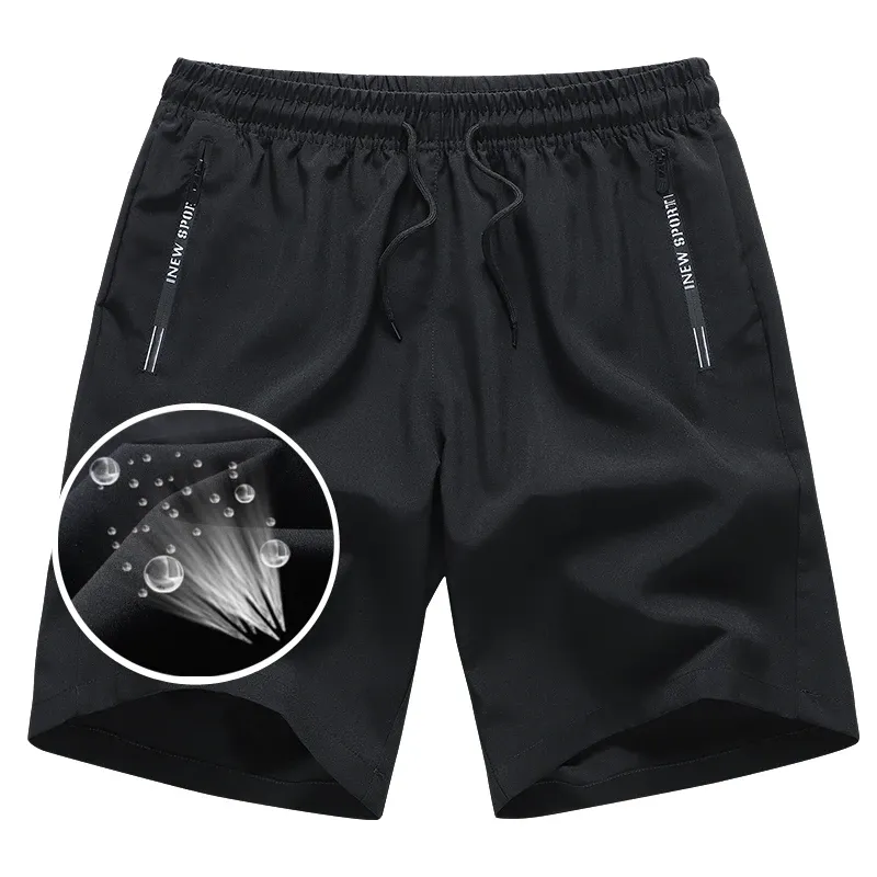 Men's Quick-Dry Running Shorts - Breathable Fitness Workout Gym Jogging Sports Pants with Zipper Pockets & Drawstring showcase 2