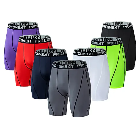 Men's Compression Fitness Shorts for Bodybuilding & Gym Workouts - Elastic Skinny Leggings for Training, Running, Basketball, Yoga - Comfortable Sportswear