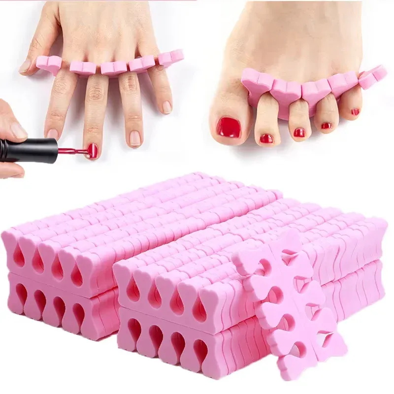 100PCS Soft EVA Sponge Toe Separators for Pedicure & Manicure - Comfortable Nail Art Finger Dividers for Professional Salons & Home Use showcase 1