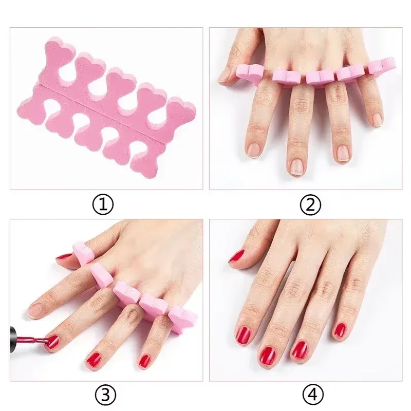 100PCS Soft EVA Sponge Toe Separators for Pedicure & Manicure - Comfortable Nail Art Finger Dividers for Professional Salons & Home Use showcase 4