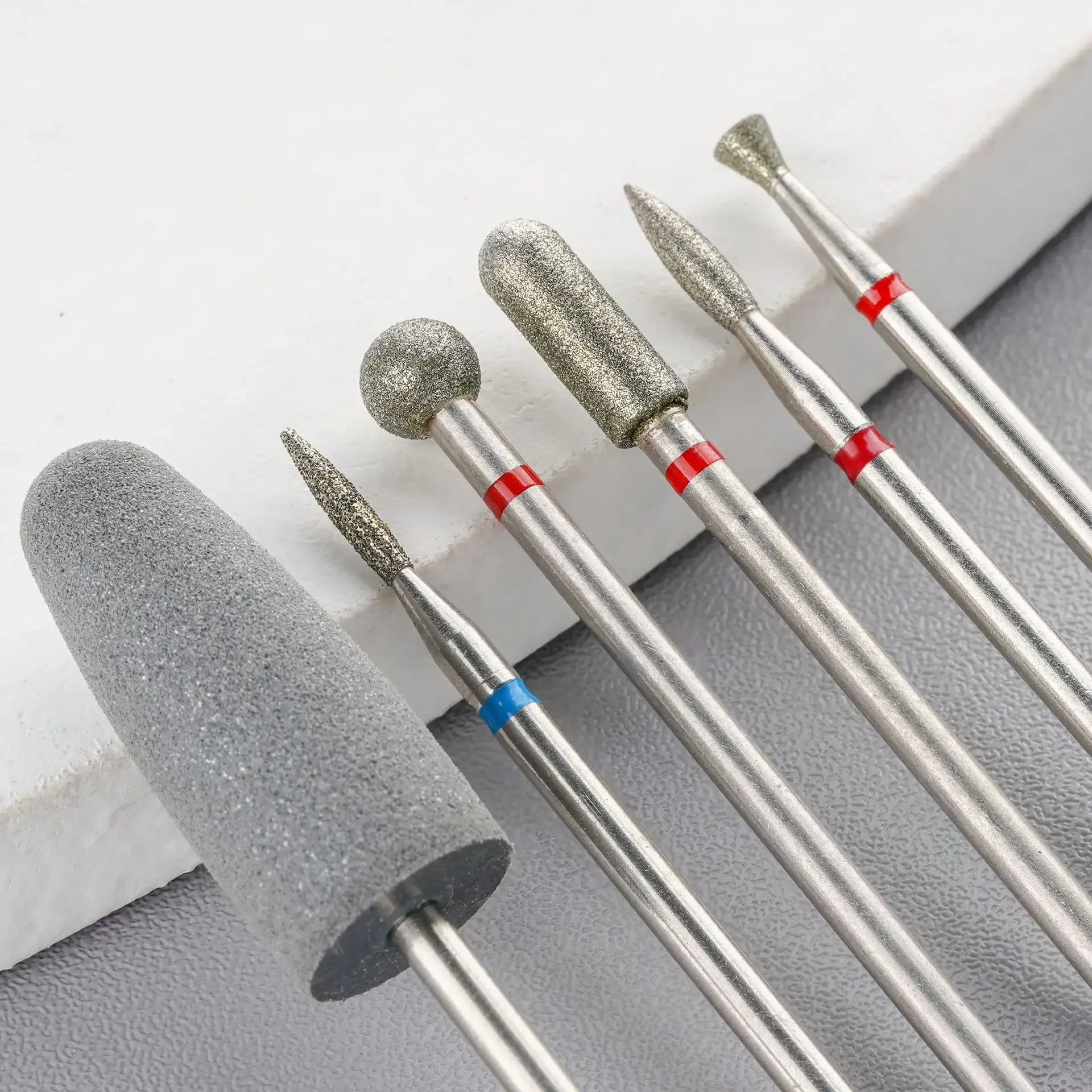 Professional 6pcs Diamond Sand Nail File Drill Bits Set for Electric Manicure - Cuticle Polishing, Nail Grinding Head for Acrylic Removal thumbnail 4