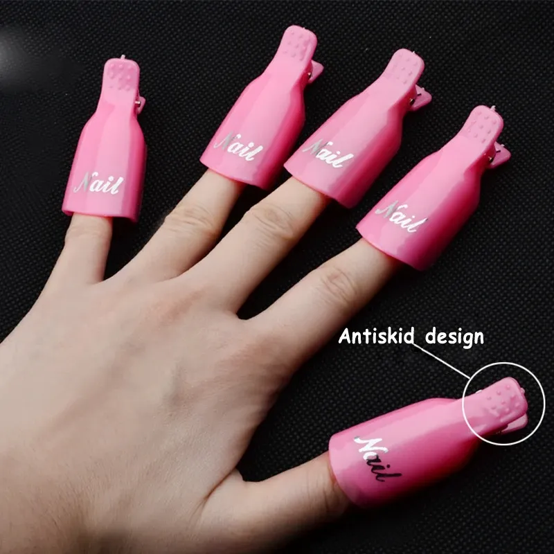10 Pcs Colorful Acrylic Nail Art Soak Off Cap Clips for UV Gel Polish Removal - Reusable Manicure Tools for Easy Cleaning thumbnail 4