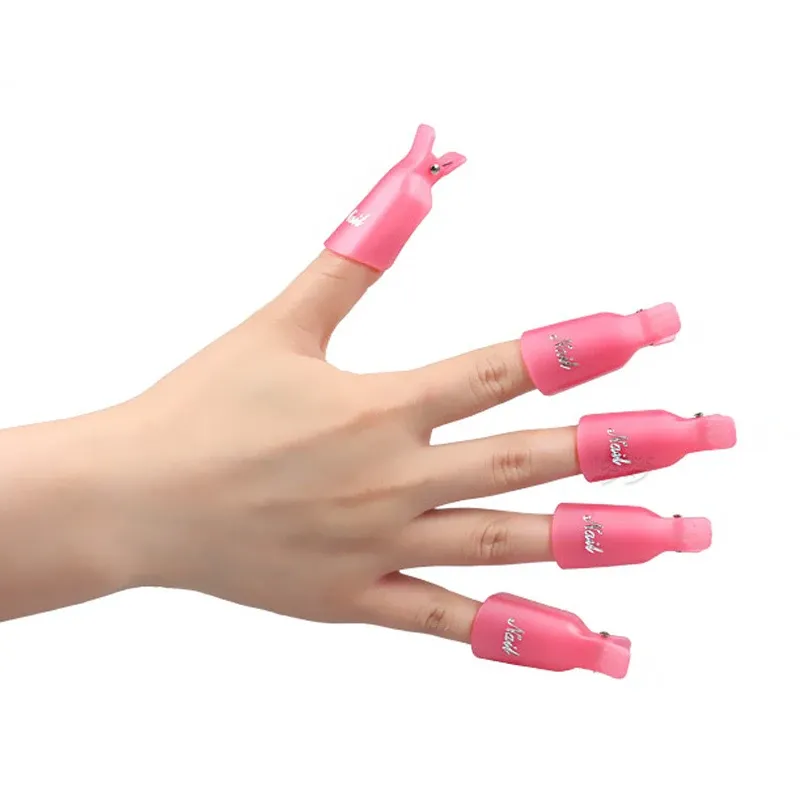 10 Pcs Colorful Acrylic Nail Art Soak Off Cap Clips for UV Gel Polish Removal - Reusable Manicure Tools for Easy Cleaning showcase 4