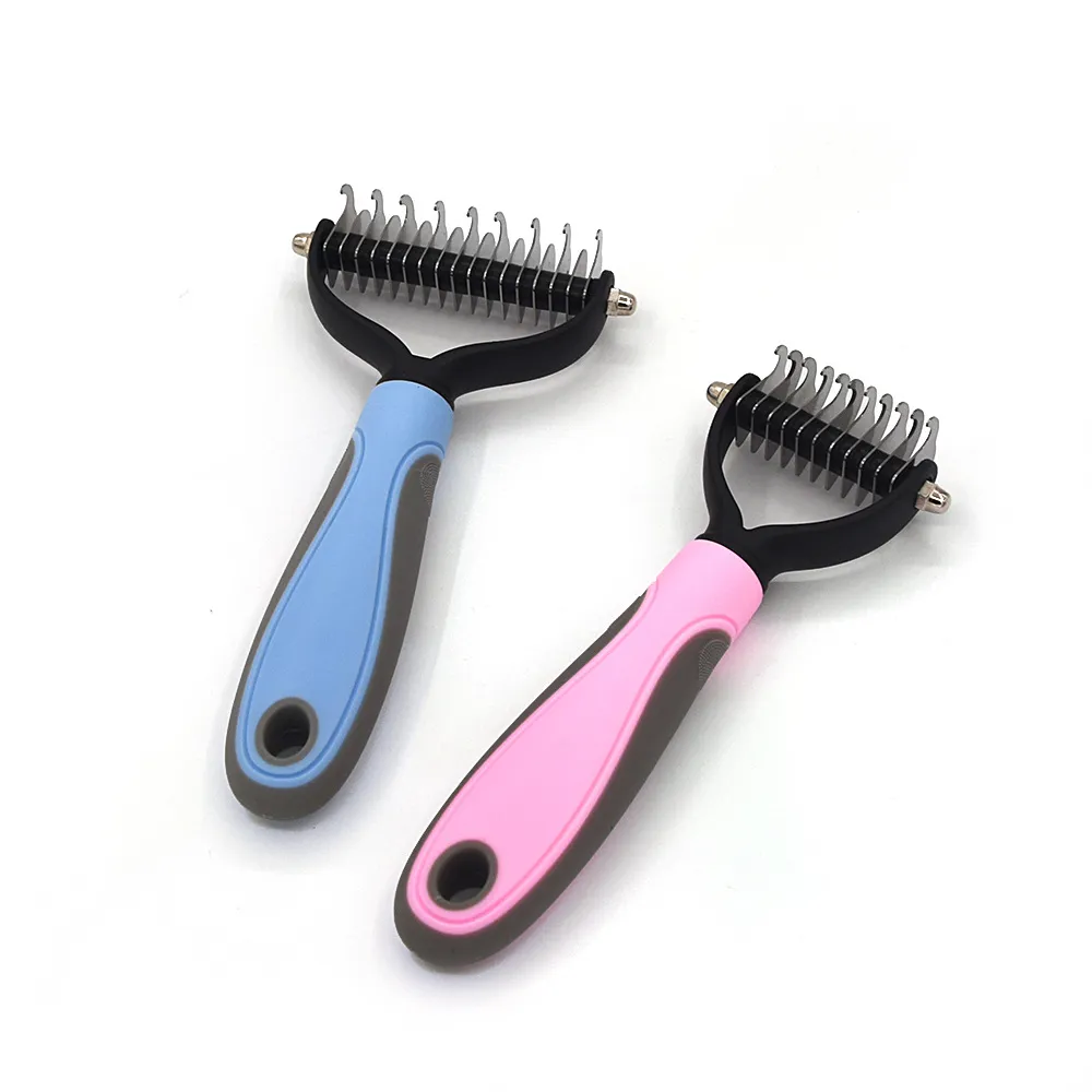 Professional Pet Deshedding Brush for Dogs & Cats - Removes Undercoat & Loose Hair, Detangles Knots, Gentle Grooming Tool for All Breeds, Essential Pet Supplies showcase 5