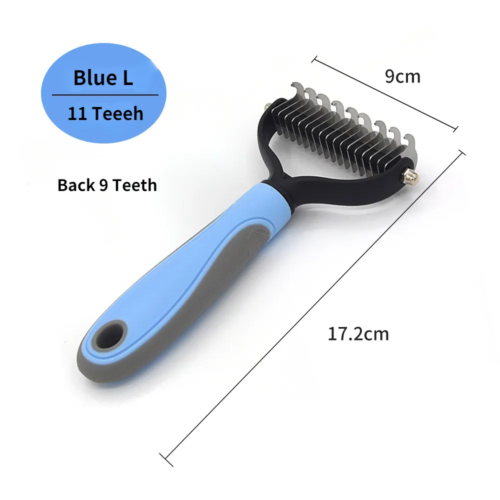 Professional Pet Deshedding Brush for Dogs & Cats - Removes Undercoat & Loose Hair, Detangles Knots, Gentle Grooming Tool for All Breeds, Essential Pet Supplies showcase 8