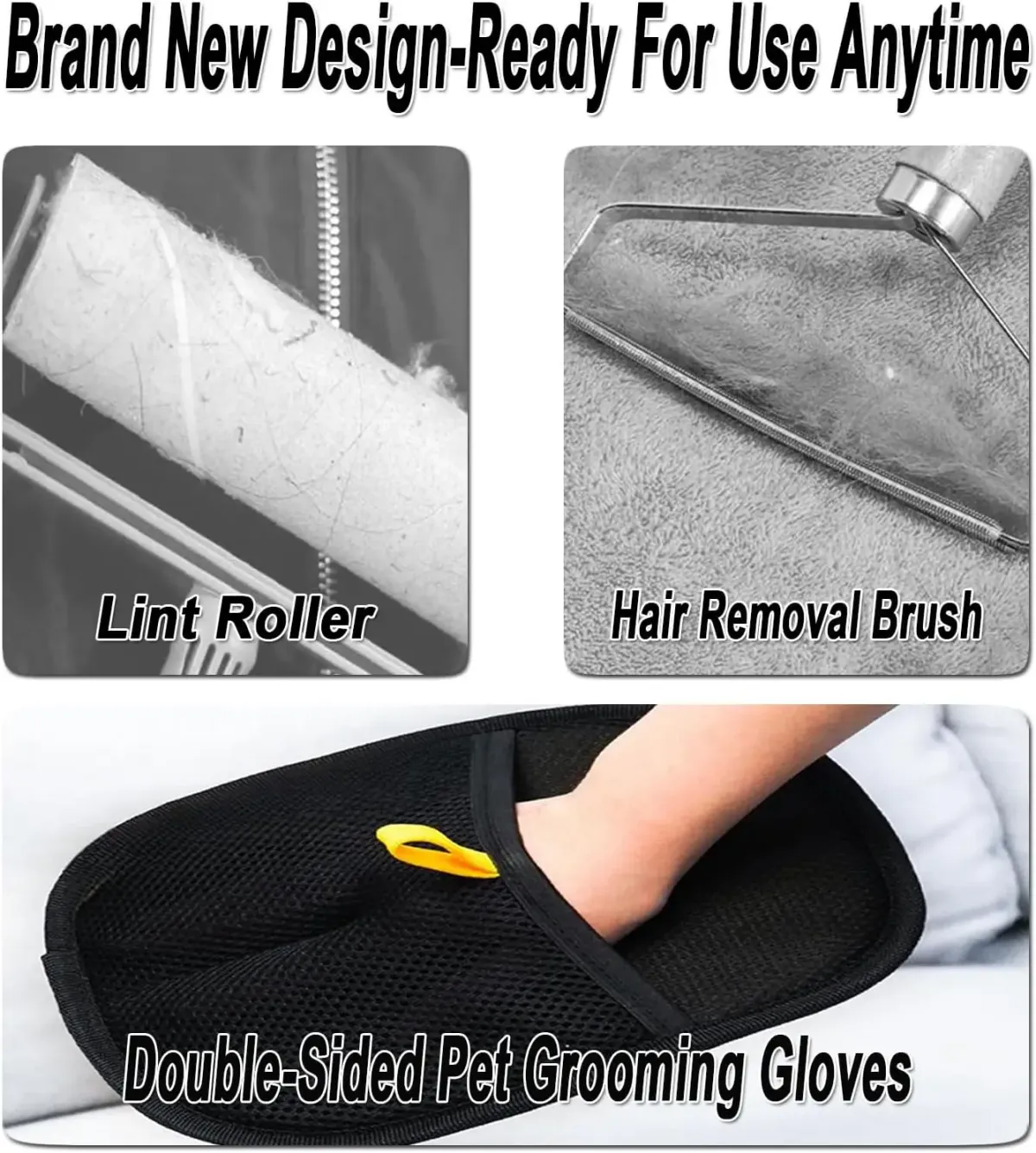 Reusable Electrostatic Pet Hair Removal Mitts - Cat & Dog Grooming Gloves for Furniture, Clothing & Car - Efficient Hair Collection Brush showcase 7