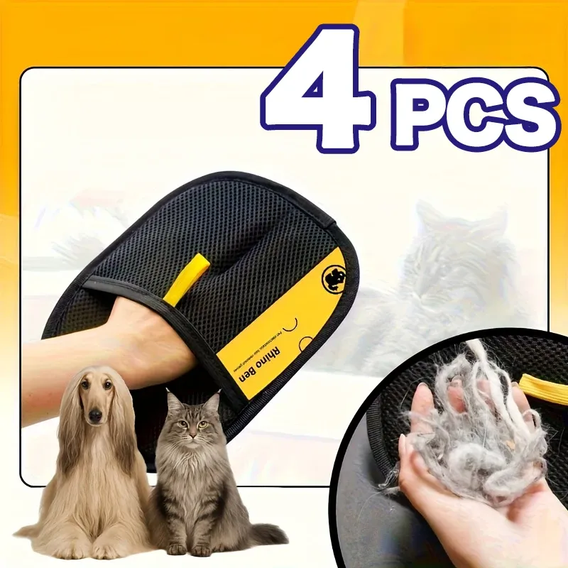 Pet Hair Removal Gloves - Dual-Action Grooming Brush & Home Cleaning Tool for Dogs & Cats, Reusable & Washable Deshedding Glove for Sofa, Carpet, Clothes, Upholstery thumbnail 1
