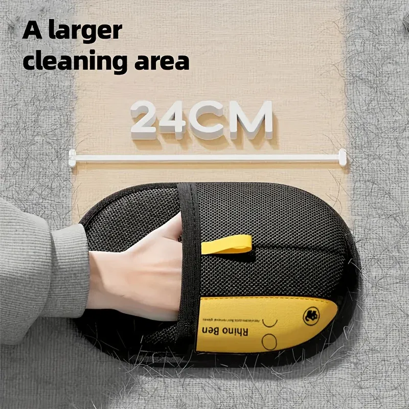 Pet Hair Removal Gloves - Dual-Action Grooming Brush & Home Cleaning Tool for Dogs & Cats, Reusable & Washable Deshedding Glove for Sofa, Carpet, Clothes, Upholstery thumbnail 3