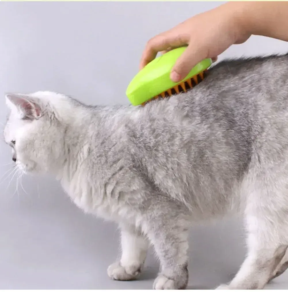 3-in-1 Pet Steamy Brush for Dogs & Cats: Electric Sprayer, Massage Comb, De-shedding Tool for Healthy Coats & Gentle Grooming showcase 8