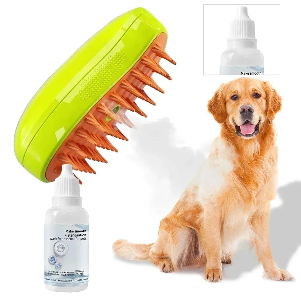 3-in-1 Pet Steamy Brush for Dogs & Cats: Electric Sprayer, Massage Comb, De-shedding Tool for Healthy Coats & Gentle Grooming showcase 11