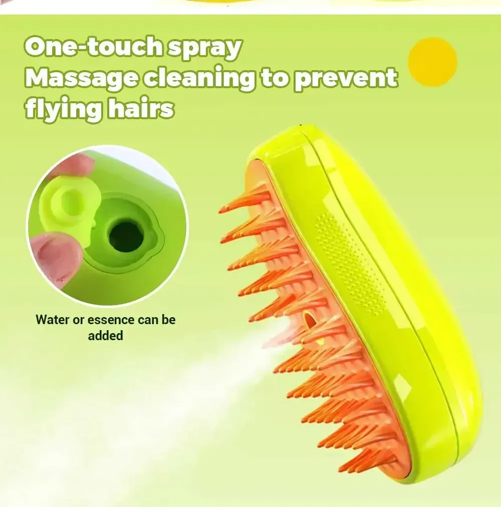 3-in-1 Pet Steam Brush for Cats & Dogs: Gentle Massage, Detangling & Lint Removal - Electric Sprayer Grooming Tool for Healthy Coats showcase 5