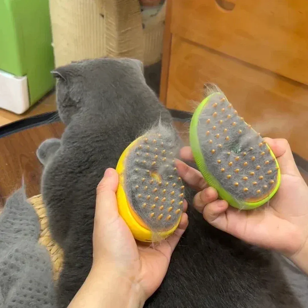3-in-1 Pet Steam Brush for Cats & Dogs: Gentle Massage, Detangling & Lint Removal - Electric Sprayer Grooming Tool for Healthy Coats thumbnail 5