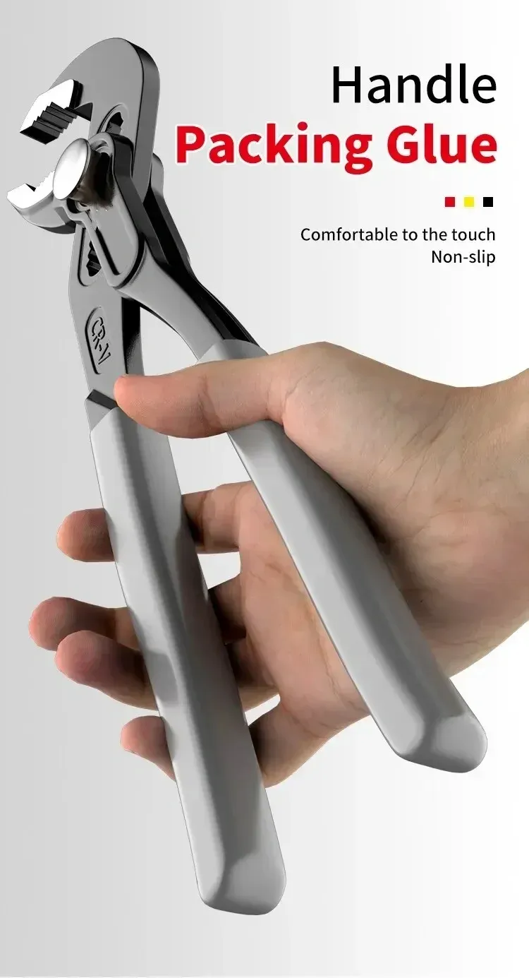 Durable High-Carbon Steel Water Pump Pliers with Quick-Release V-Jaw, Adjustable Pipe Wrench for Plumbing & Household Use - 8, 10, 12 Inch Sizes showcase 10
