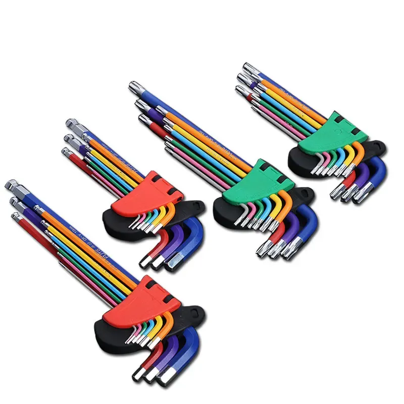 9-Piece Long Arm Hex Key Set Allen Wrench Kit for Allen Screws, 1.5mm-10mm Hexagon Spanner for Bicycle Repair and General Maintenance thumbnail 1