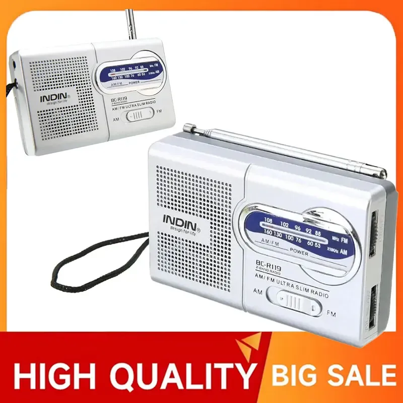 Mini Portable FM AM Radio Battery Operated BC-R119 with High-Quality Speaker and Headphone Jack for Emergencies, Home, Walking, Running thumbnail 2