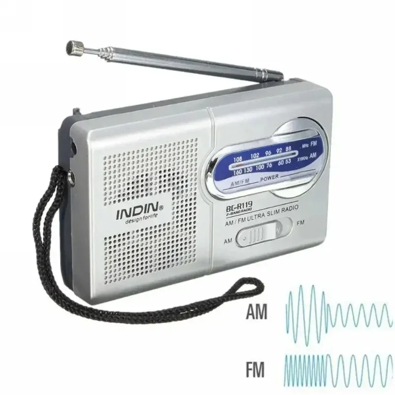 Mini Portable FM AM Radio Battery Operated BC-R119 with High-Quality Speaker and Headphone Jack for Emergencies, Home, Walking, Running showcase 3