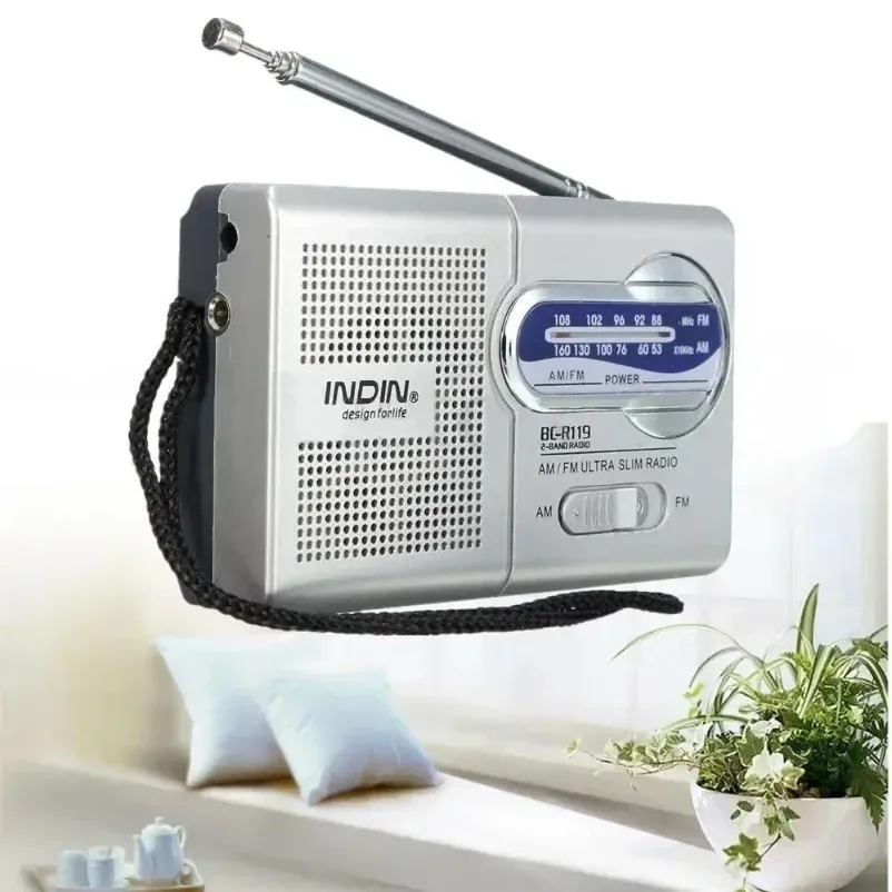 Mini Portable FM AM Radio Battery Operated BC-R119 with High-Quality Speaker and Headphone Jack for Emergencies, Home, Walking, Running showcase 2