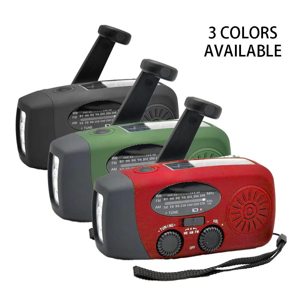 2000mAh Emergency Radio with LED Flashlight, Solar & Hand Crank Charging, AM/FM/NOAA Weather Band, USB Power Bank for Outdoor Travel & Emergencies showcase 9