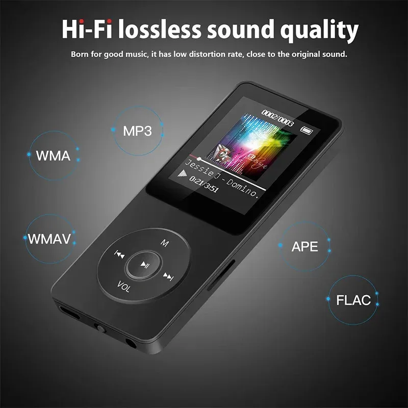 Portable MP3 Player with LCD Display, Bluetooth, FM Radio & E-books - Lossless HiFi Music Player for Travel & Fitness thumbnail 3