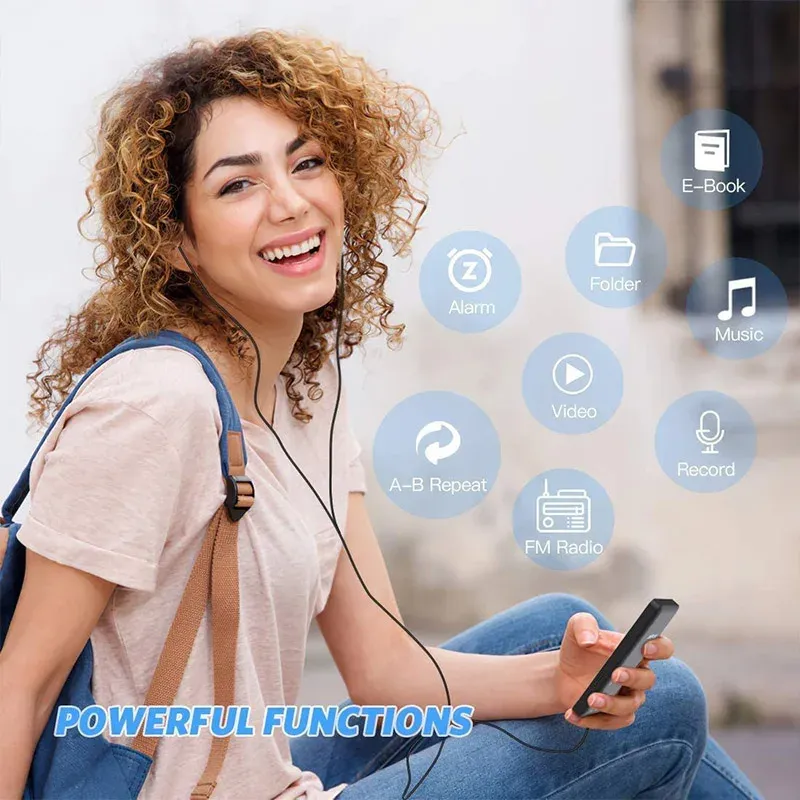 Portable MP3 Player with LCD Display, Bluetooth, FM Radio & E-books - Lossless HiFi Music Player for Travel & Fitness showcase 6