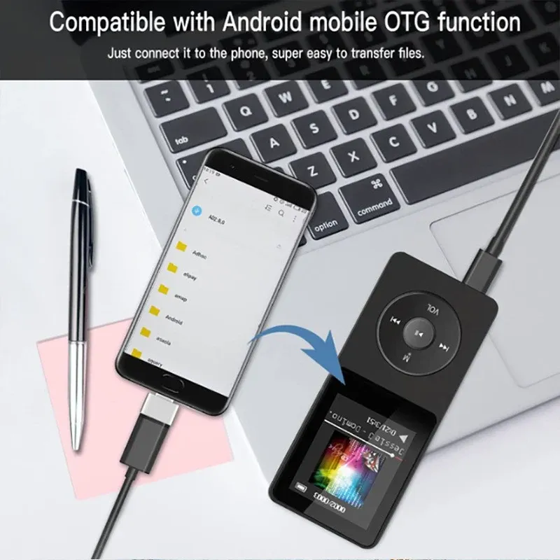 Portable MP3 Player with LCD Display, Bluetooth, FM Radio & E-books - Lossless HiFi Music Player for Travel & Fitness thumbnail 4