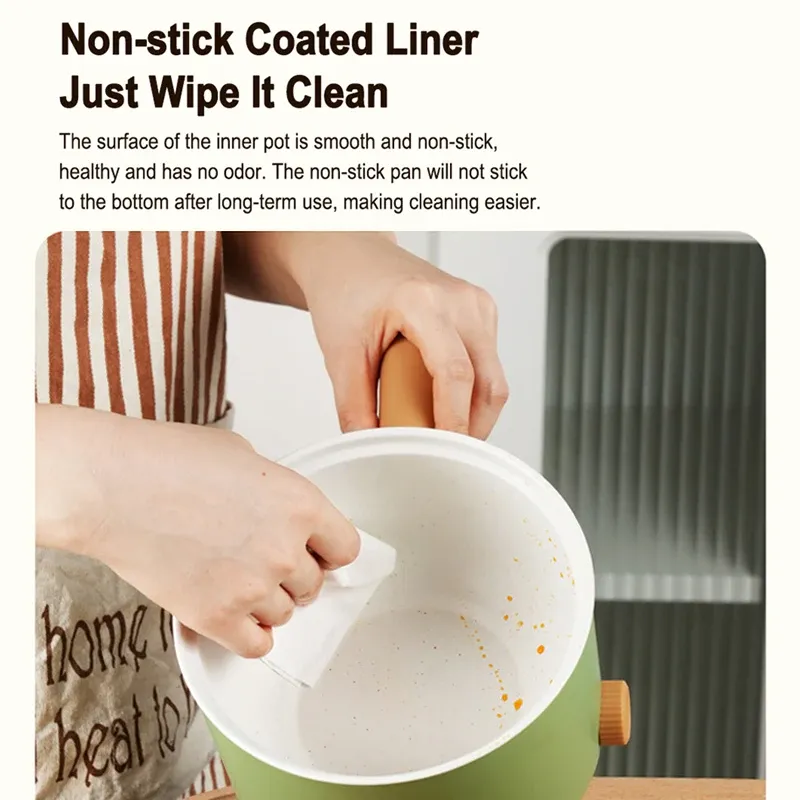 Multi-Functional Electric Cooker Pot 220V/110V Household Non-stick Pan for Hot Pot, Rice Cooking & More - Versatile Kitchen Appliance thumbnail 5