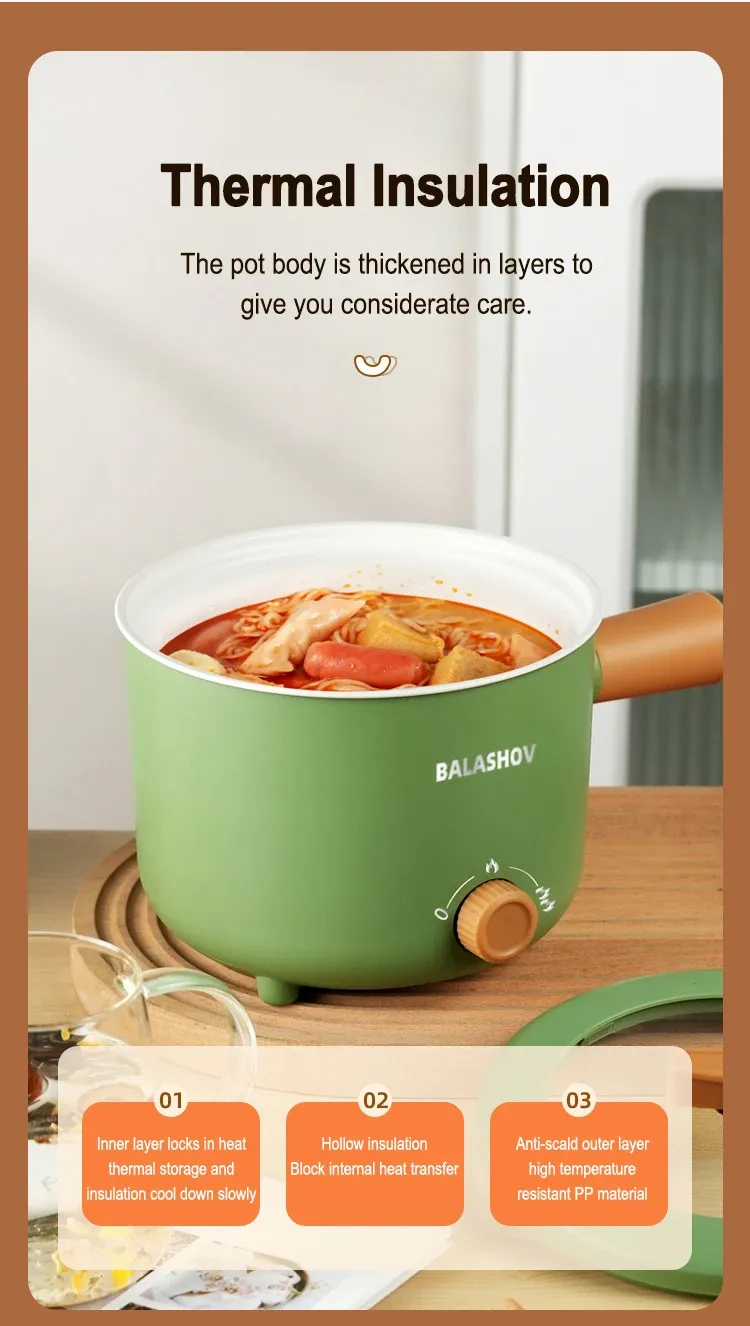 Multi-Functional Electric Cooker Pot 220V/110V Household Non-stick Pan for Hot Pot, Rice Cooking & More - Versatile Kitchen Appliance showcase 9