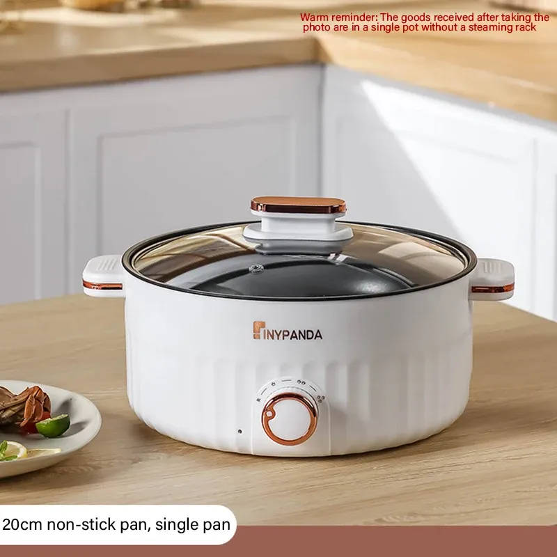 Portable Electric Multifunctional Cooker, 220V Mini Hot Pot with 7 Adjustable Programs, Non-stick Household Cookware for Kitchen, CE Certified thumbnail 1