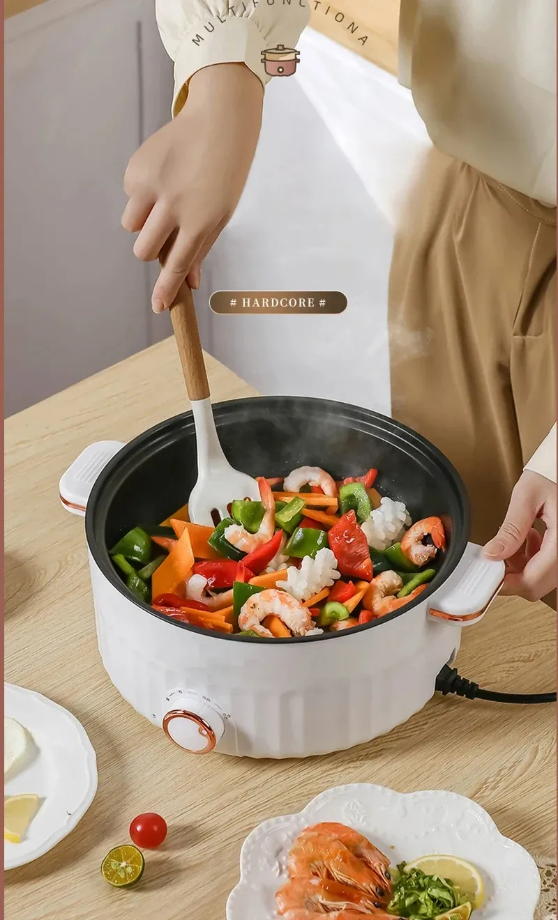 Portable Electric Multifunctional Cooker, 220V Mini Hot Pot with 7 Adjustable Programs, Non-stick Household Cookware for Kitchen, CE Certified showcase 16