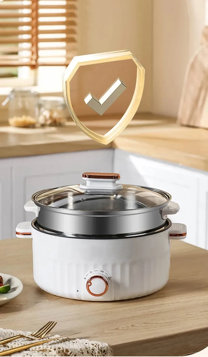 Portable Electric Multifunctional Cooker, 220V Mini Hot Pot with 7 Adjustable Programs, Non-stick Household Cookware for Kitchen, CE Certified showcase 19