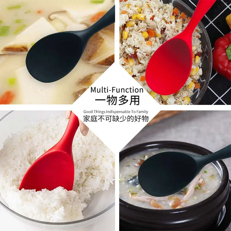 Silicone Rice Spoon Ladle with Hanging Hole - Non-stick, Heat-Resistant Cooking Scoop for Pots & Rice Cookers - Kitchen Utensil for Easy Serving showcase 9