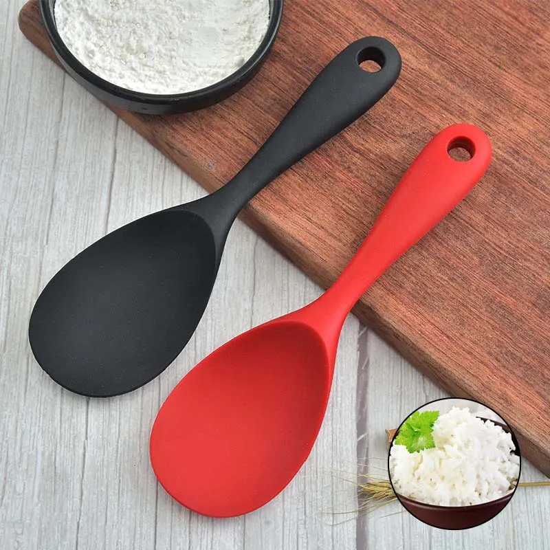 Silicone Rice Spoon Ladle with Hanging Hole - Non-stick, Heat-Resistant Cooking Scoop for Pots & Rice Cookers - Kitchen Utensil for Easy Serving showcase 3