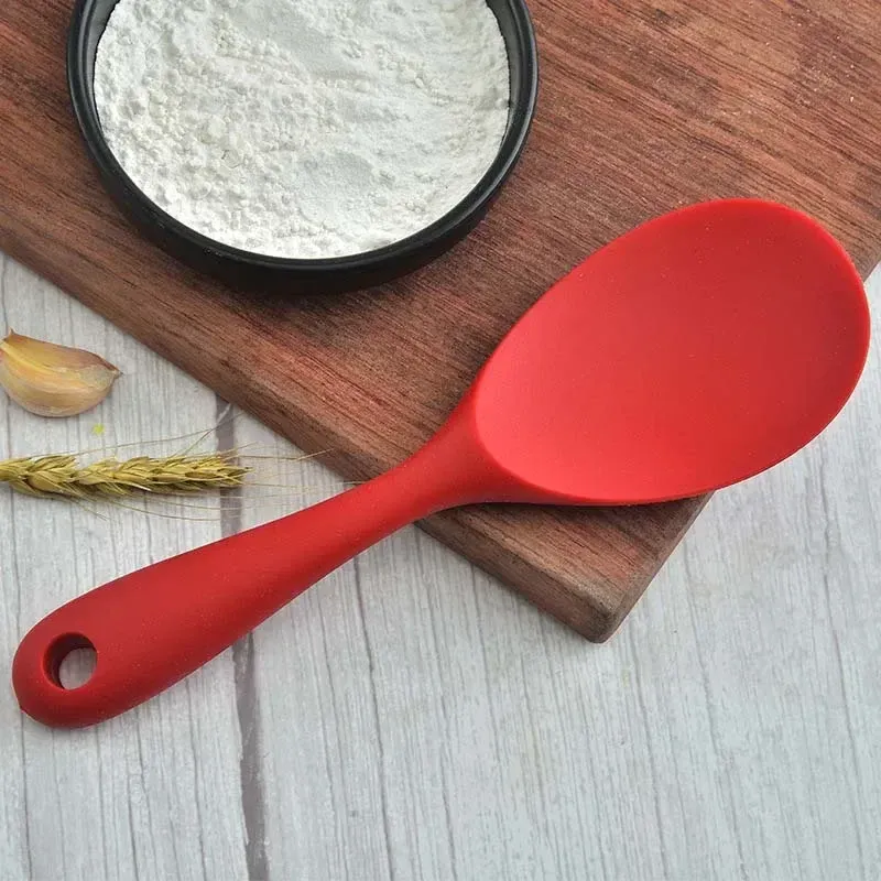 Silicone Rice Spoon Ladle with Hanging Hole - Non-stick, Heat-Resistant Cooking Scoop for Pots & Rice Cookers - Kitchen Utensil for Easy Serving thumbnail 4