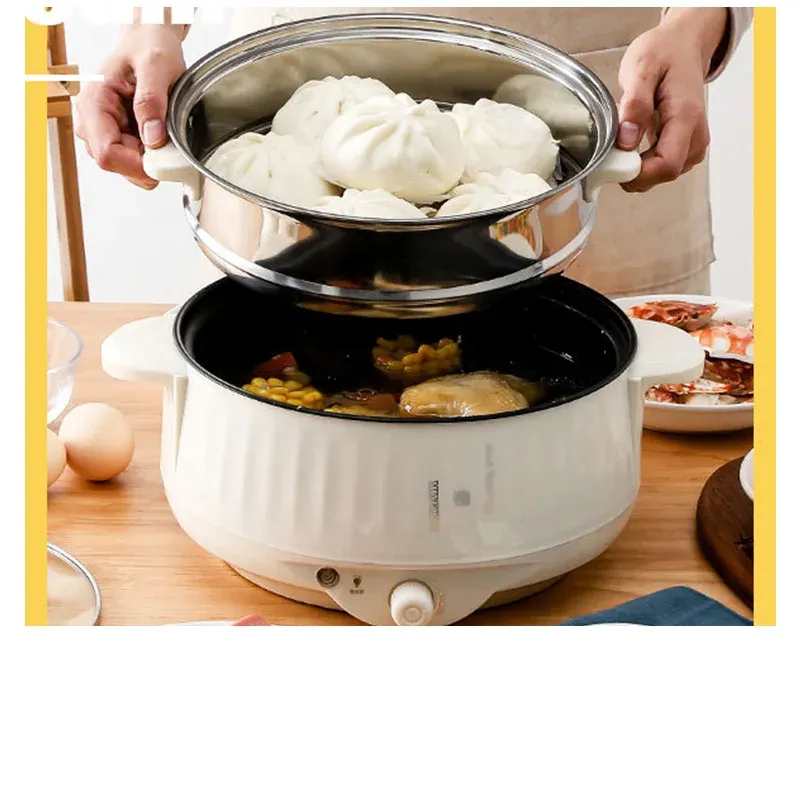 Electric Multi-Cooker 1.7L-3.2L: Non-Stick Pot for Rice, Soup, Frying - Versatile Kitchen Appliance with Dual Power Settings for Dorms & Homes showcase 15