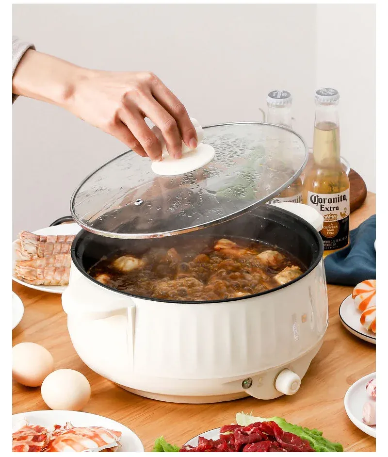 Electric Multi-Cooker 1.7L-3.2L: Non-Stick Pot for Rice, Soup, Frying - Versatile Kitchen Appliance with Dual Power Settings for Dorms & Homes showcase 14