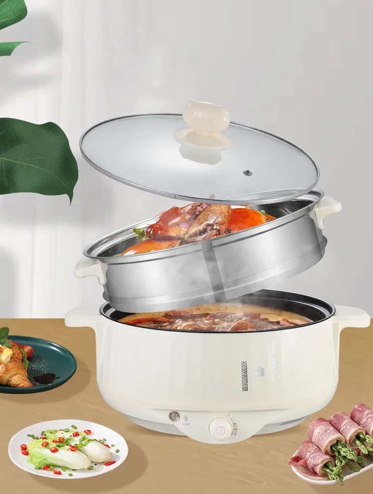 Electric Multi-Cooker 1.7L-3.2L: Non-Stick Pot for Rice, Soup, Frying - Versatile Kitchen Appliance with Dual Power Settings for Dorms & Homes showcase 7