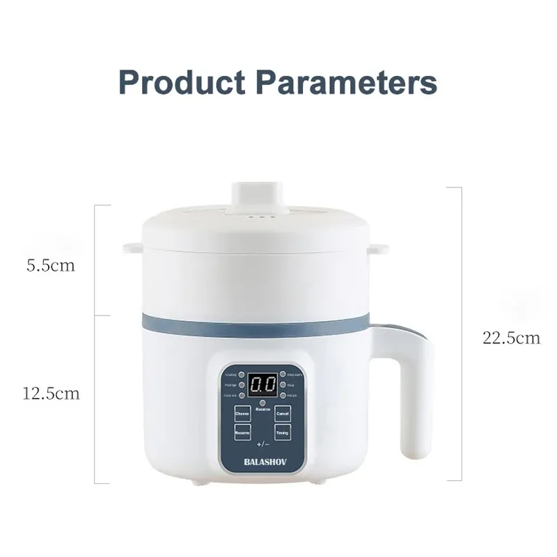 1.7L Electric Rice Cooker Multi Cooker with Non-Stick Ceramic Crystal Lining - Smart Mechanical Options for Home Kitchen Use in Ghana thumbnail 6