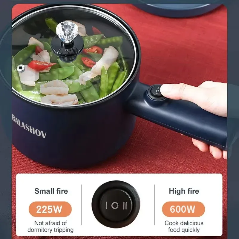 220V Multifunction Electric Cooker: Dual Layer Non-Stick Hot Pot & Rice Cooker for Home & Dorm Use, Quick Cooker for Rice, Porridge, Soup, Dishes - CE Certified Blue thumbnail 4